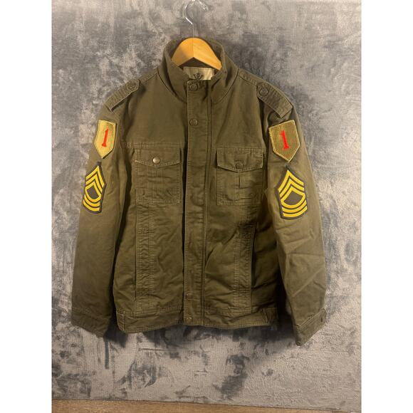 Wenven Green Military Army Field Jacket Men’s Medium Army Green - Picture 1 of 9